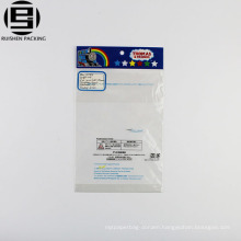 Small cheap bopp self adhesive bags with printed header